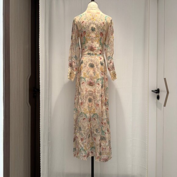 Zimmermann floral-print tie-neck maxi dress- Size 0/US4 - Picture 4 of 11